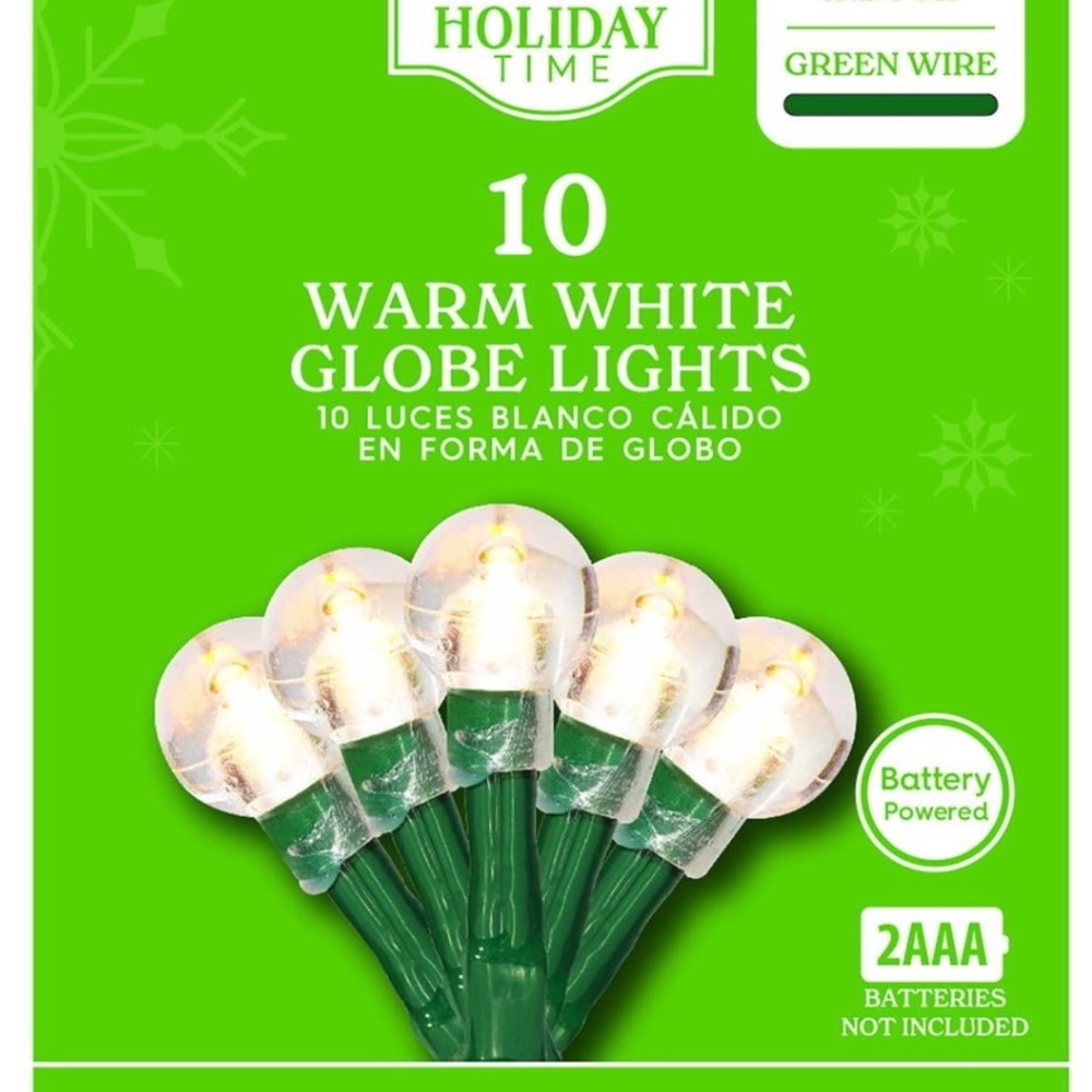 Christmas LED Warm White Globe Lights LOT of 6! New!